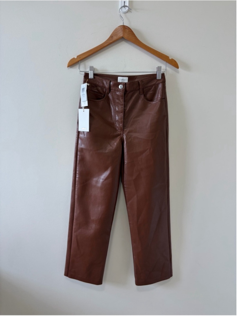 Aritzia The Melina Cropped Pant in Cognac Size 2 - Picture 8 of 15